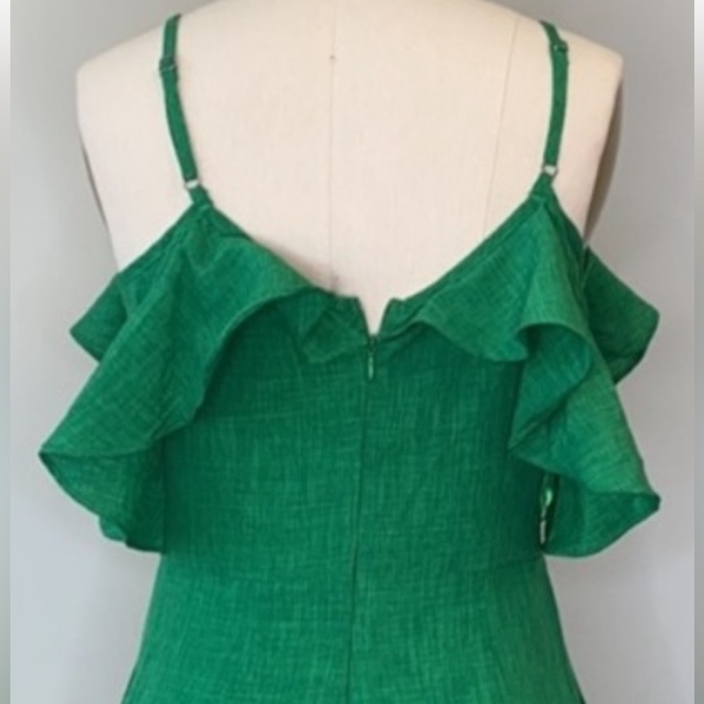 Jealous Tomato Green Apple Ruffle Jumpsuit with Pockets - Picture 4 of 9
